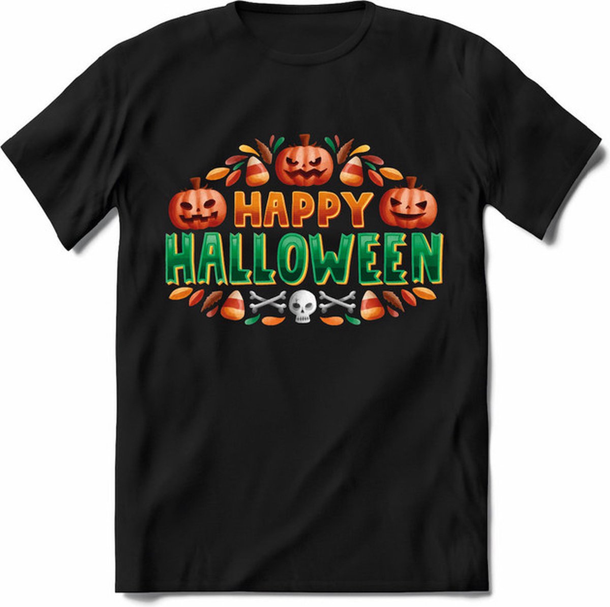 Halloween T-Shirt | Horror  Kleding Heren / Dames | Weerwolf , Monster , Vleermuis en Pompoen  Shirt |